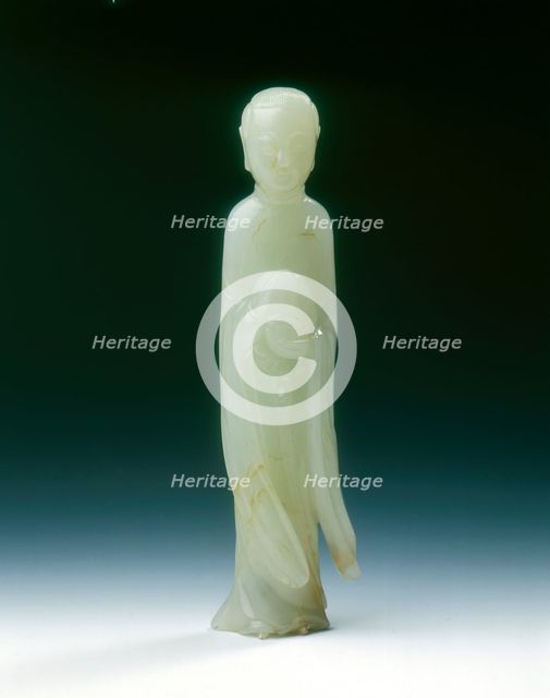 Jade 'long Eliza' figure, late Ming-early Qing dynasty, China, 17th century. Creator: Unknown.