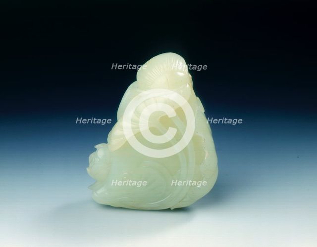 Jade lotus and fish, Ming dynasty, China, 14th-16th century. Creator: Unknown.