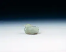 Jade mandarin duck, late Ming dynasty, China, 1550-1644. Creator: Unknown