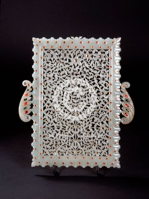 Jade mirror-back, early 19th century. Artist: Unknown.