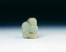 Jade mythical animal on stylised clouds, Ming dynasty, China, 1368-1644. Creator: Unknown