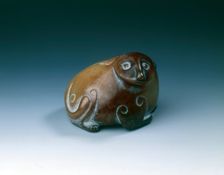 Jade mythical animal, Yuan dynasty, China, 1279-1368. Creator: Unknown