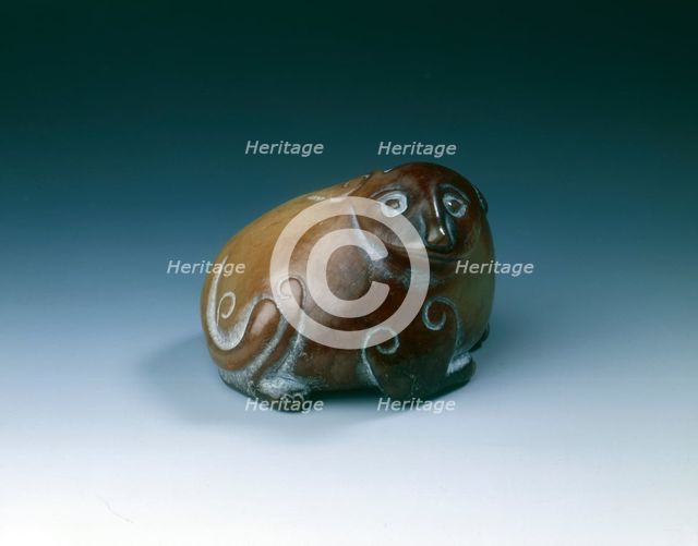 Jade mythical animal, Yuan dynasty, China, 1279-1368. Creator: Unknown.