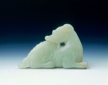 Jade mythical animal, Yuan or early Ming dynasty, 14th-15th century. Creator: Unknown