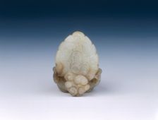 Jade peacock headdress finial, High Tang period, China, 684-756. Creator: Unknown