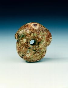 Jade pudding stone ring, neoloithic, Chahai type, northern China, c4700-3000 BC. Creator: Unknown