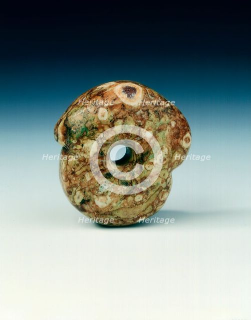 Jade pudding stone ring, neoloithic, Chahai type, northern China, c4700-3000 BC. Creator: Unknown.