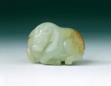 Jade recumbent male buffalo, Southern Song dynasty, China, 1127-1279. Creator: Unknown