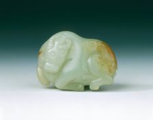 Jade recumbent male buffalo, Southern Song dynasty, China, 1127-1279. Creator: Unknown