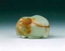 Jade recumbent male buffalo, Southern Song dynasty, China, 1127-1279. Creator: Unknown