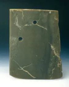 Jade ritual axe blade, neolithic, Shandong Longshan culture, China, c2300-c1700 BC. Creator: Unknown