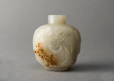 Jade snuff bottle, China, Qing dynasty, 1644-1911. Creator: Unknown