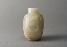 Jade snuff bottle, China, Qing dynasty, 1644-1911. Creator: Unknown