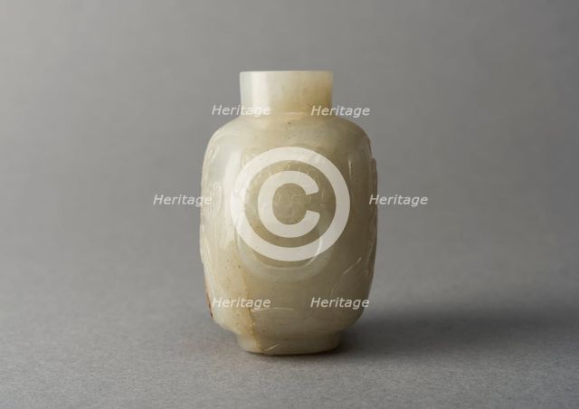 Jade snuff bottle, China, Qing dynasty, 1644-1911. Creator: Unknown.