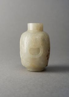 Jade snuff bottle, China, Qing dynasty, 1644-1911. Creator: Unknown