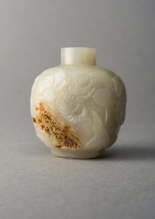 Jade snuff bottle, China, Qing dynasty, 1644-1911. Creator: Unknown