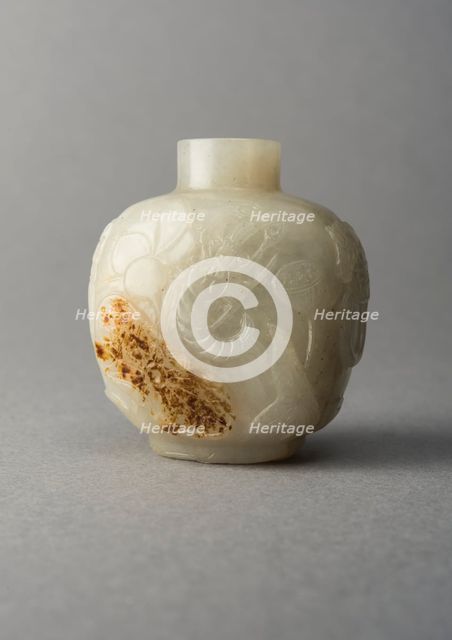 Jade snuff bottle, China, Qing dynasty, 1644-1911. Creator: Unknown.