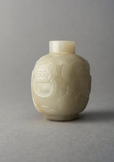 Jade snuff bottle, China, Qing dynasty, 1644-1911. Creator: Unknown