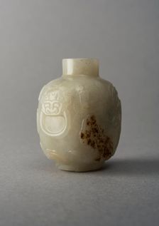 Jade snuff bottle, China, Qing dynasty, 1644-1911. Creator: Unknown