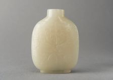 Jade snuff bottle , China, Qing dynasty, 1644-1911. Creator: Unknown