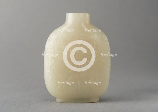 Jade snuff bottle , China, Qing dynasty, 1644-1911. Creator: Unknown.