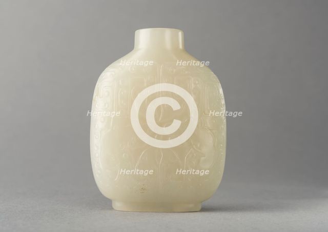 Jade snuff bottle , China, Qing dynasty, 1644-1911. Creator: Unknown.