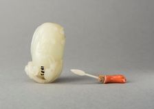 Jade snuff bottle, China, Qing dynasty, 1644-1911. Creator: Unknown