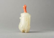 Jade snuff bottle, China, Qing dynasty, 1644-1911. Creator: Unknown