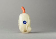 Jade snuff bottle, China, Qing dynasty, 1644-1911. Creator: Unknown