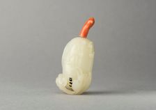 Jade snuff bottle, China, Qing dynasty, 1644-1911. Creator: Unknown