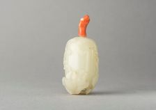 Jade snuff bottle, China, Qing dynasty, 1644-1911. Creator: Unknown