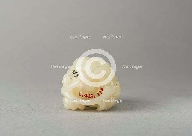 Jade snuff bottle, China, Qing dynasty, 1644-1911. Creator: Unknown.