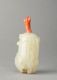Jade snuff bottle, China, Qing dynasty, 1644-1911. Creator: Unknown