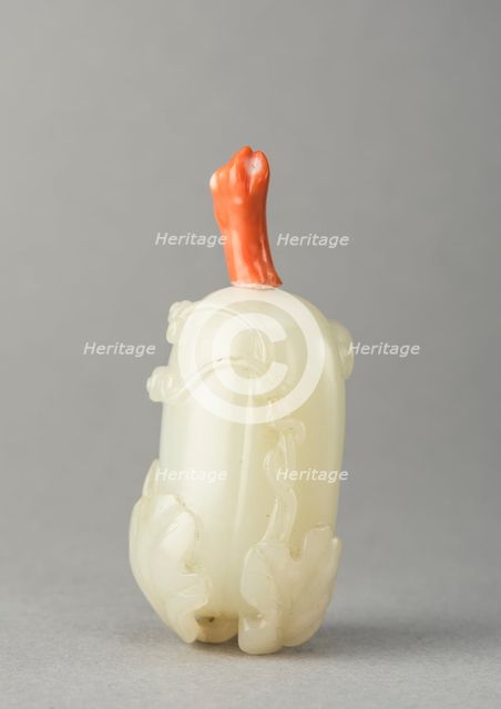 Jade snuff bottle, China, Qing dynasty, 1644-1911. Creator: Unknown.