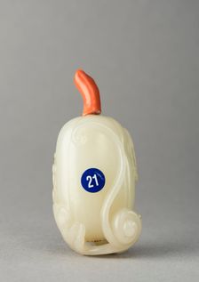 Jade snuff bottle, China, Qing dynasty, 1644-1911. Creator: Unknown