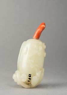 Jade snuff bottle, China, Qing dynasty, 1644-1911. Creator: Unknown