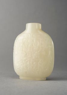 Jade snuff bottle , China, Qing dynasty, 1644-1911. Creator: Unknown