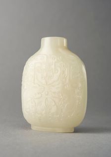 Jade snuff bottle , China, Qing dynasty, 1644-1911. Creator: Unknown