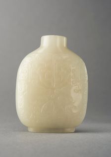 Jade snuff bottle , China, Qing dynasty, 1644-1911. Creator: Unknown