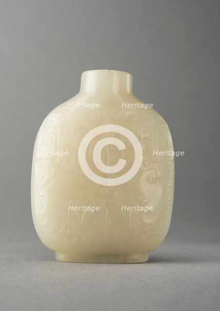 Jade snuff bottle , China, Qing dynasty, 1644-1911. Creator: Unknown.