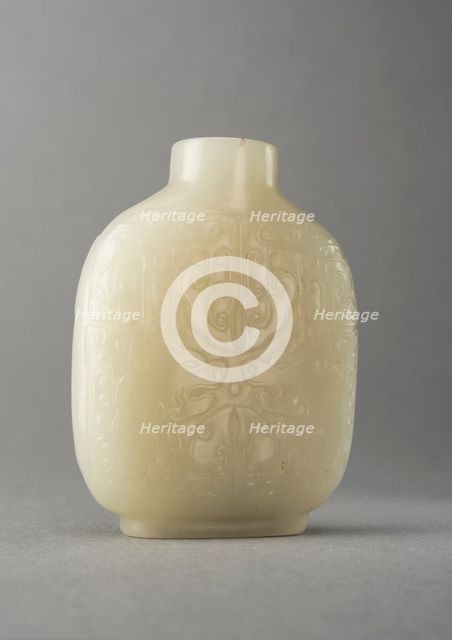 Jade snuff bottle , China, Qing dynasty, 1644-1911. Creator: Unknown.