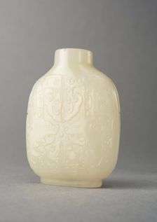 Jade snuff bottle , China, Qing dynasty, 1644-1911. Creator: Unknown