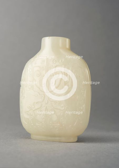 Jade snuff bottle , China, Qing dynasty, 1644-1911. Creator: Unknown.