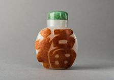 Jade snuff bottle, China, Qing dynasty, 1644-1911. Creator: Unknown