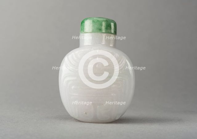 Jade snuff bottle, China, Qing dynasty, 1644-1911. Creator: Unknown.