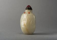 Jade snuff bottle in an animal form, China, Qing dynasty, 1644-1911. Creator: Unknown