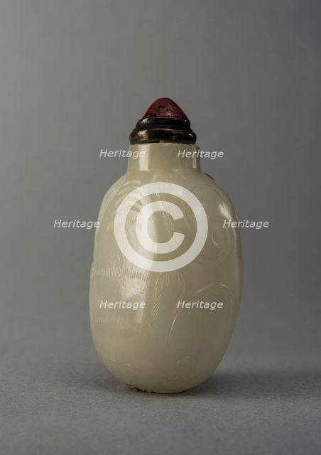Jade snuff bottle in an animal form, China, Qing dynasty, 1644-1911. Creator: Unknown.