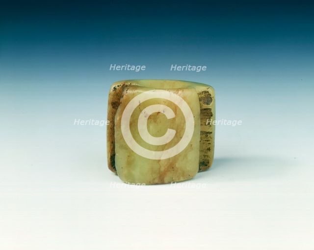 Jade split ring, neolithic, Chahai type, northern China, c4700-3000 BC. Creator: Unknown.