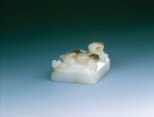Jade square seal with kui dragon finial, early Six Dynasties period or earlier, China, c220-589