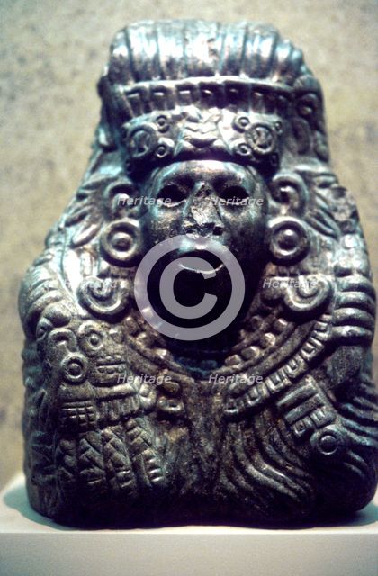 Jade statue of Quetzalcoatl, Aztec 1350-1521. Artist: Unknown